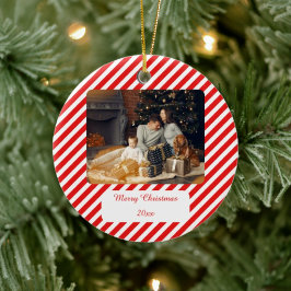 Moderne Rot und Weiß gestreift Keramik Ornament