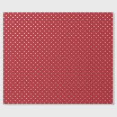 Moderne Rot und Weiß Polka Weihnachten gestrichen Geschenkpapier (Flach)
