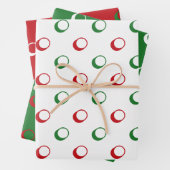 Moderne Rot-Weiß-Polka Punkte niedlich Weihnachten Geschenkpapier Set (Beispiel)