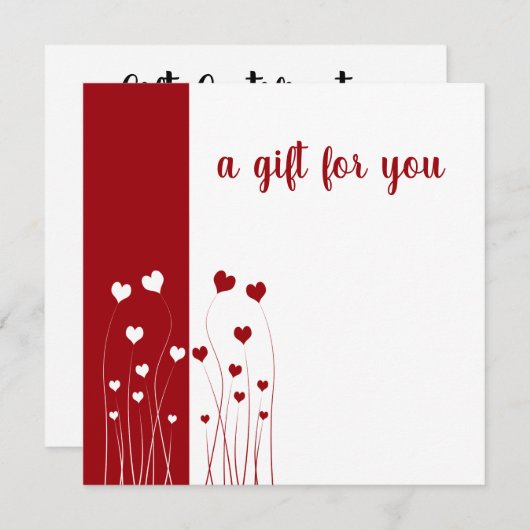 Moderne Rot-Weiß-Romantische Liebe Herz-Geschenkka (Vorne/Hinten)