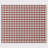 Moderne Rot-Weiß-Salbei-Weihnachtskariert Geschenkpapier (Flach)