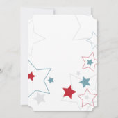 Moderne Rot-Weiß- und Blausteine Einladung (Rückseite)