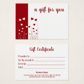 Moderne Rot-Weiße Liebe Herz Romantische Geschenkk (Vorne & Hinten)