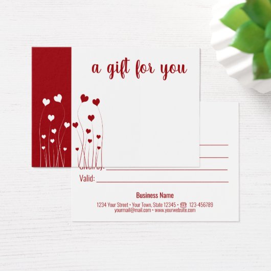 Moderne Rot-Weiße Liebe Herz Romantische Geschenkk (Schreibtisch)