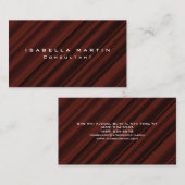Moderne rotbraune einzigartige Trendy Creative Visitenkarte (Vorne/Hinten)