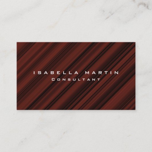 Moderne rotbraune einzigartige Trendy Creative Visitenkarte (Vorderseite)