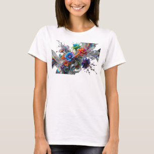 Moderne rote ABSTRACTE KUNST Künstlerisches Motiv T-Shirt