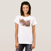 Moderne Rote ABSTRACTE KUNST Kunstprint T-Shirt (Vorne ganz)