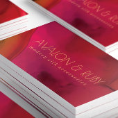 Moderne Rote Abstrakte Kunst Beruflich Visitenkarte