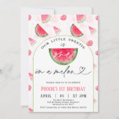 Moderne Rote Arche Eins in einem Melon 1. Geburtst Einladung (Vorderseite)