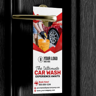 Moderne rote Autowaschanlage Auto-Detailing Auto-P Türanhänger