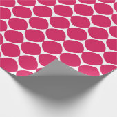 Moderne rote Baubles | Geometrisches Urlaubsmuster Geschenkpapier (Ecke)