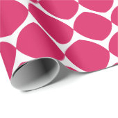 Moderne rote Baubles | Geometrisches Urlaubsmuster Geschenkpapier (Rolleneckpunkt)