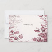 Moderne rote Blätter Danke-Card Dankeskarte (Rückseite)