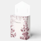 Moderne rote Blätter Gefälligkeitsbox Geschenkschachtel (Geöffnet)