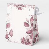 Moderne rote Blätter Gefälligkeitsbox Geschenkschachtel (Rückseite)