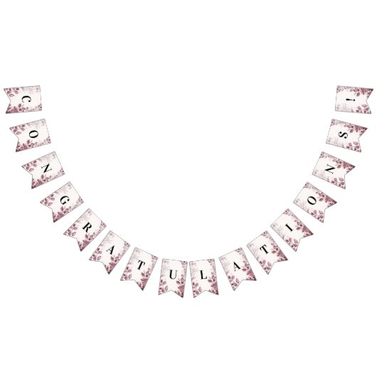 Moderne rote Blätter Jagdflagge Wimpelkette (Alle)