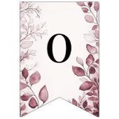 Moderne rote Blätter Jagdflagge Wimpelkette (Zweite Fahne)