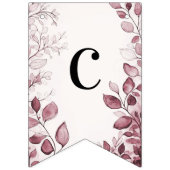 Moderne rote Blätter Jagdflagge Wimpelkette (Erste Fahne)