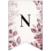 Moderne rote Blätter Jagdflagge Wimpelkette (Dritte Fahne)