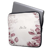 Moderne Rote Blätter Laptop-Sieb Laptopschutzhülle (Vorderseite Links)