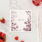 Moderne rote Blätter Napkins Serviette (Beispiel)