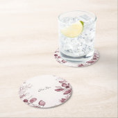 Moderne rote Blätter Papier Untersetzer (Vor Ort)