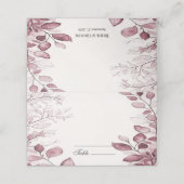 Moderne rote Blätter Platzkarte (Außenseite Aufgefaltet)