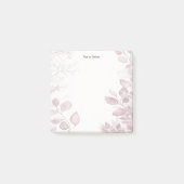 Moderne rote Blätter Post it Notes Post-it Klebezettel (Vorderseite)