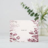 Moderne rote Blätter Postkarte (Stehend Vorderseite)