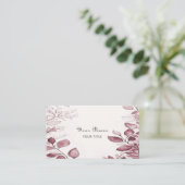 Moderne rote Blätter Visitenkarte (Stehend Vorderseite)