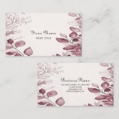 Moderne rote Blätter Visitenkarte (Vorne/Hinten)