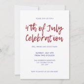 Moderne rote blaue Punkte Unabhängigkeit 4. Juli Einladung (Vorderseite)