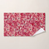 Moderne rote Blume Blumenmuster Badhandtuch Set (Handtuch)