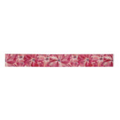 Moderne rote Blume Blumenmuster Satinband (Vorderseite)