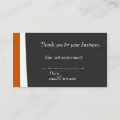 Moderne Rote Blume Scheren Haarstylistin Terminkarte (Rückseite)