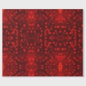 Moderne, rote Buchten Weihnachtsleuchten abstrakte Geschenkpapier (Flach)