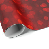 Moderne, rote Buchten Weihnachtsleuchten abstrakte Geschenkpapier (Rolleneckpunkt)