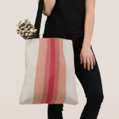 Moderne rote Creme gestreift Tasche (Von Nahem)