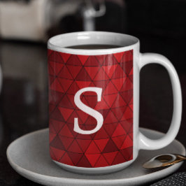 Moderne rote Dreiecke Geometrie Kaffeetasse
