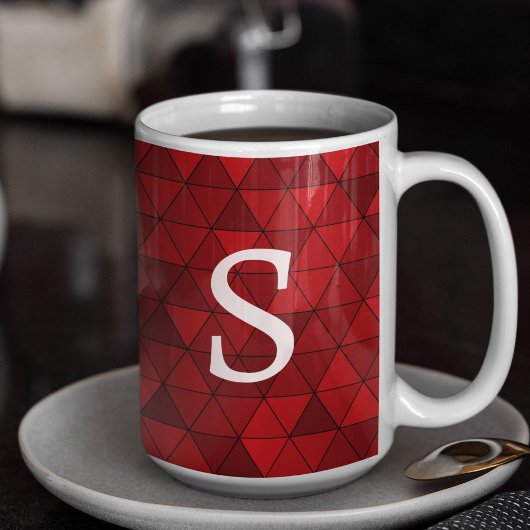 Moderne rote Dreiecke Geometrie Kaffeetasse