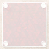 Moderne rote Dreiecke Geometrisch Stilvoll und tre Glasuntersetzer (Rückseite)