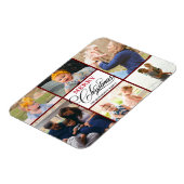 Moderne Rote Elegante Kalligraphie Foto Collage Ch Magnet (Linke Seite)