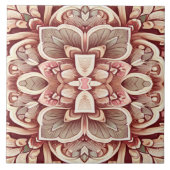Moderne rote Farbe Klassik Blumenmuster Fliese (Vorderseite)