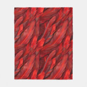 Moderne rote Federn Fleecedecke (Vorderseite)