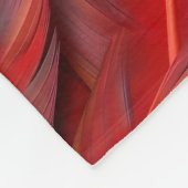 Moderne rote Federn Fleecedecke (Ecke)