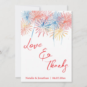 Moderne rote Foto-Hochzeit-Dankeskarten mit Notiz Einladung