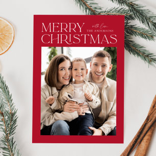 Moderne rote Frohe Weihnachten Foto