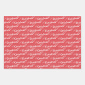 Moderne rote frohe Weihnachten Geschenkpapier Set (Vorderseite 3)