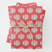 Moderne rote frohe Weihnachten Geschenkpapier Set (Beispiel)